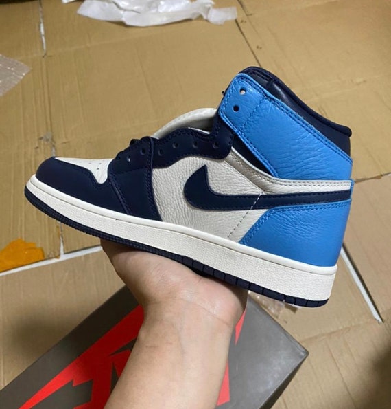 Jordan 1 Obsidian customs Box mens U.S 