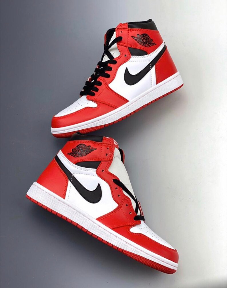 Jordan 1 Air 1 High Chicago customs Box mens U.S Sizing - Etsy