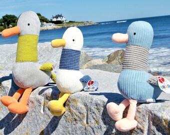 Bird Plush Soft Toy Handmade Bird Toy, Seagull Stuffed Toy, Gift for Newborn, Bird Stuffed Animal, Northern Gull Stuffed Toy, Christmas Gift