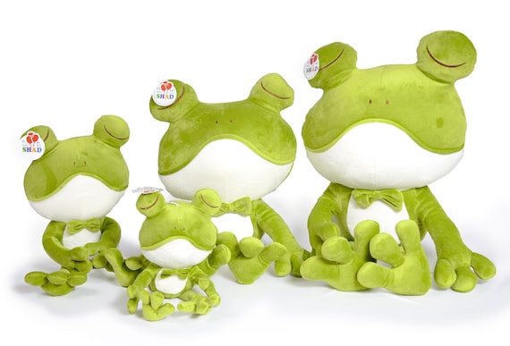Cute Handmade Kawaii Frog Stuffed Toy, Office Desk Pet, Lucky Frog