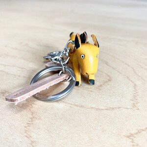 Pony Car Keychain, Birthday Gift Present, School Bag Charm, New Car Gift, Horse Themed Keychain, Handmade Genuine Leather Horse Keychain image 4