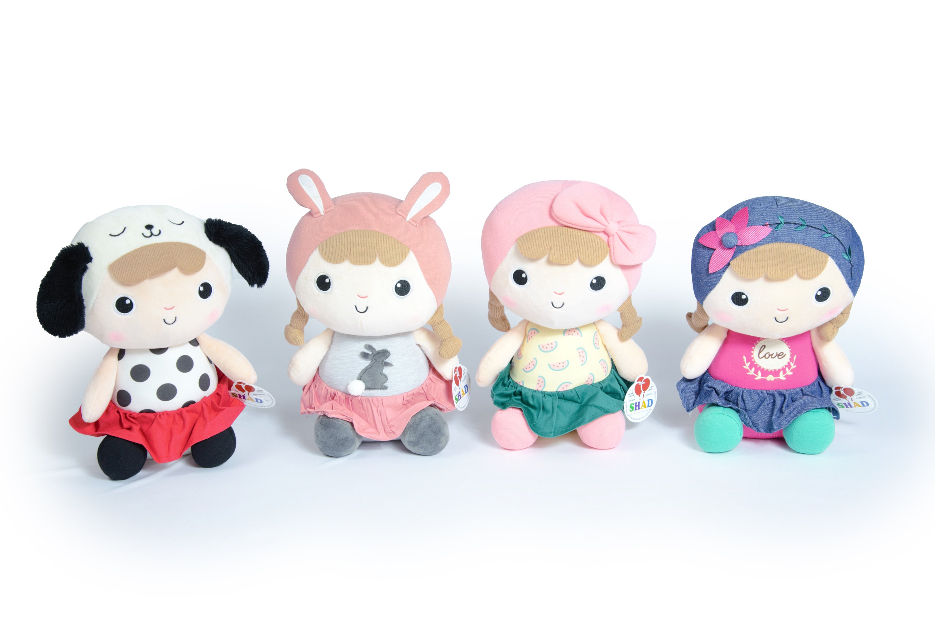 Black White Bear Plush Toy Soft Stuffed Animal Dolls Birthday Gift for Children POOMALL Plush Toys Doll Stuffed Animals Figurine Toys