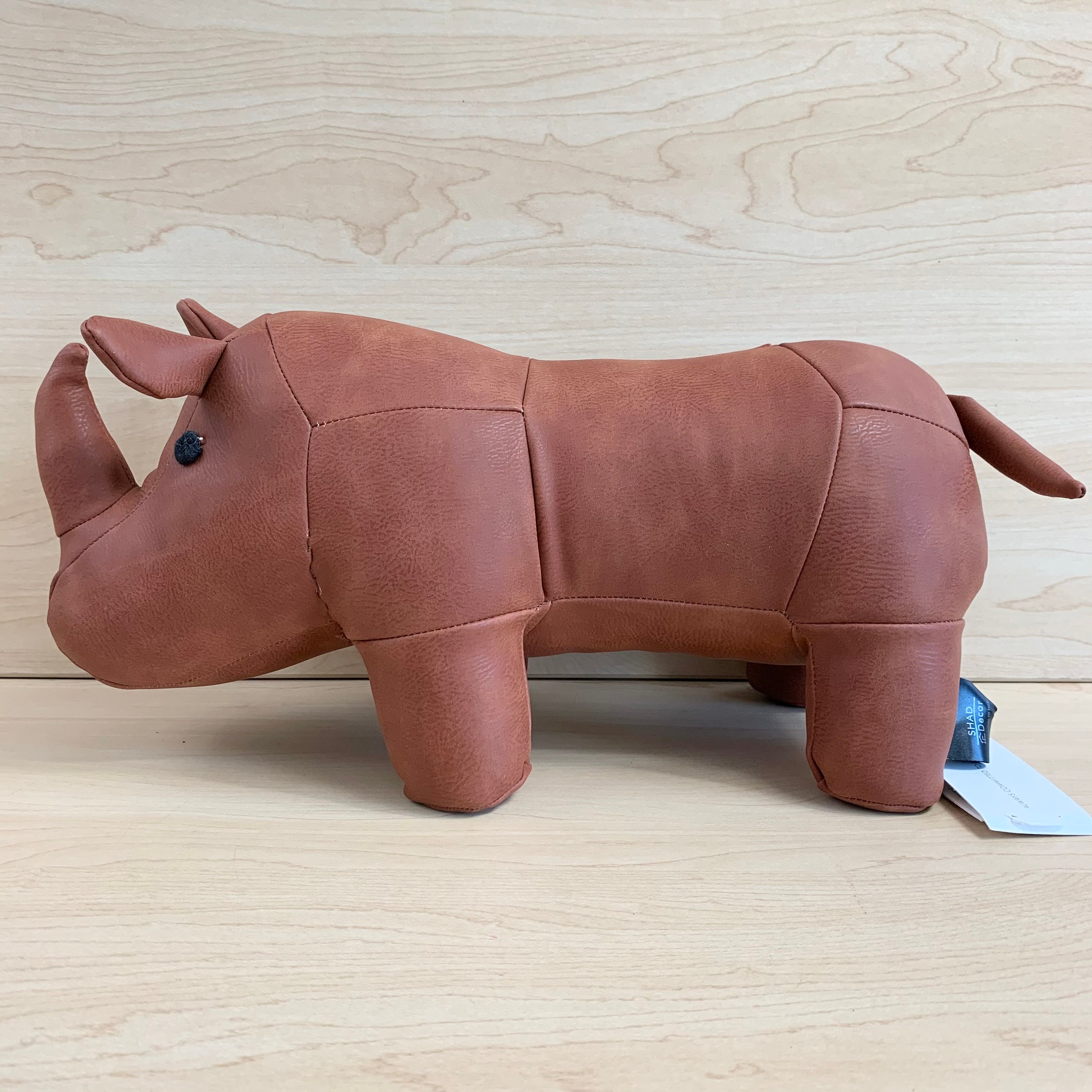 Leather Rhino Footstool Stuffed Animal Leather Rhinoceros Etsy