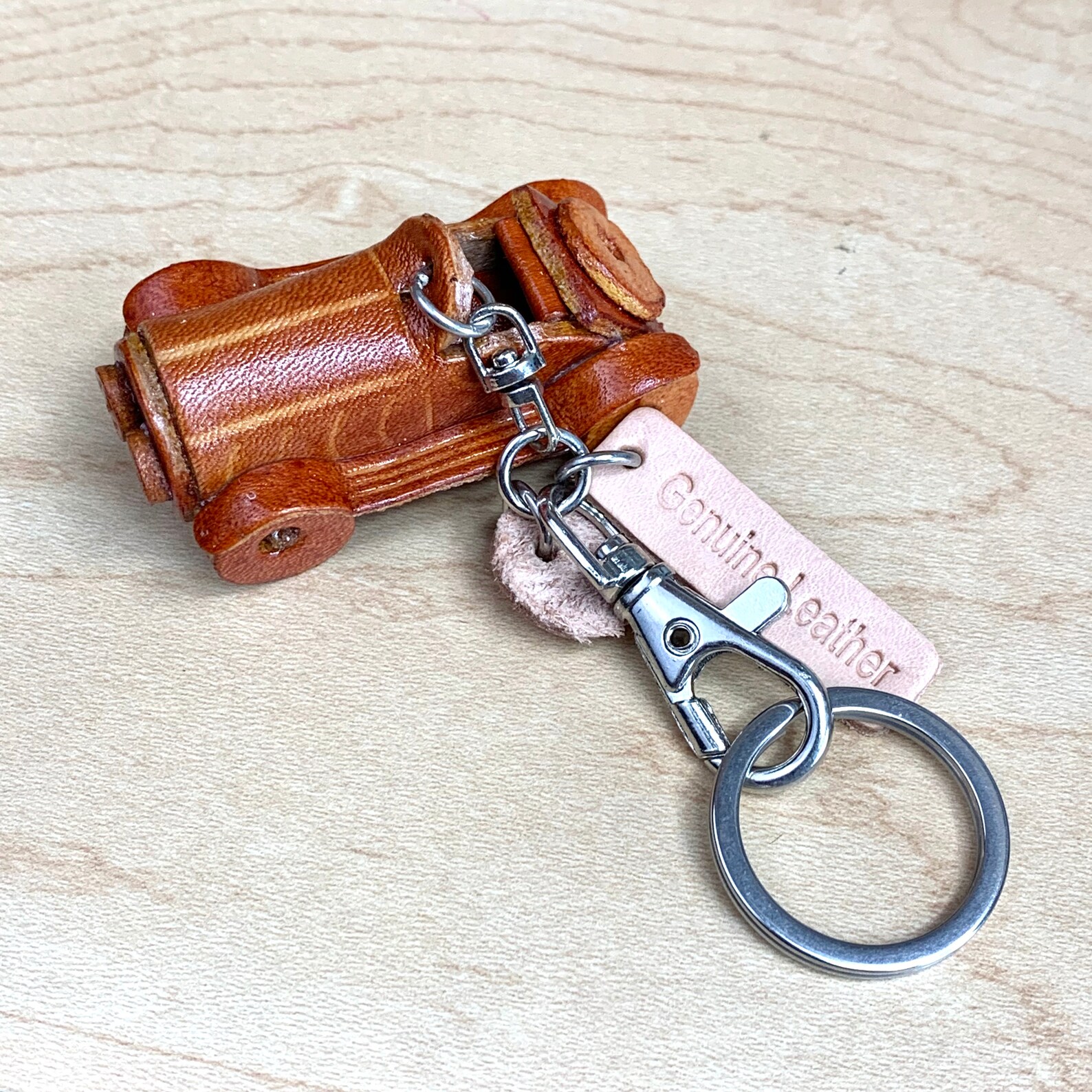 Aesthetic Car Keychain Leather Genuine Car Keychain Cute Car Etsy
