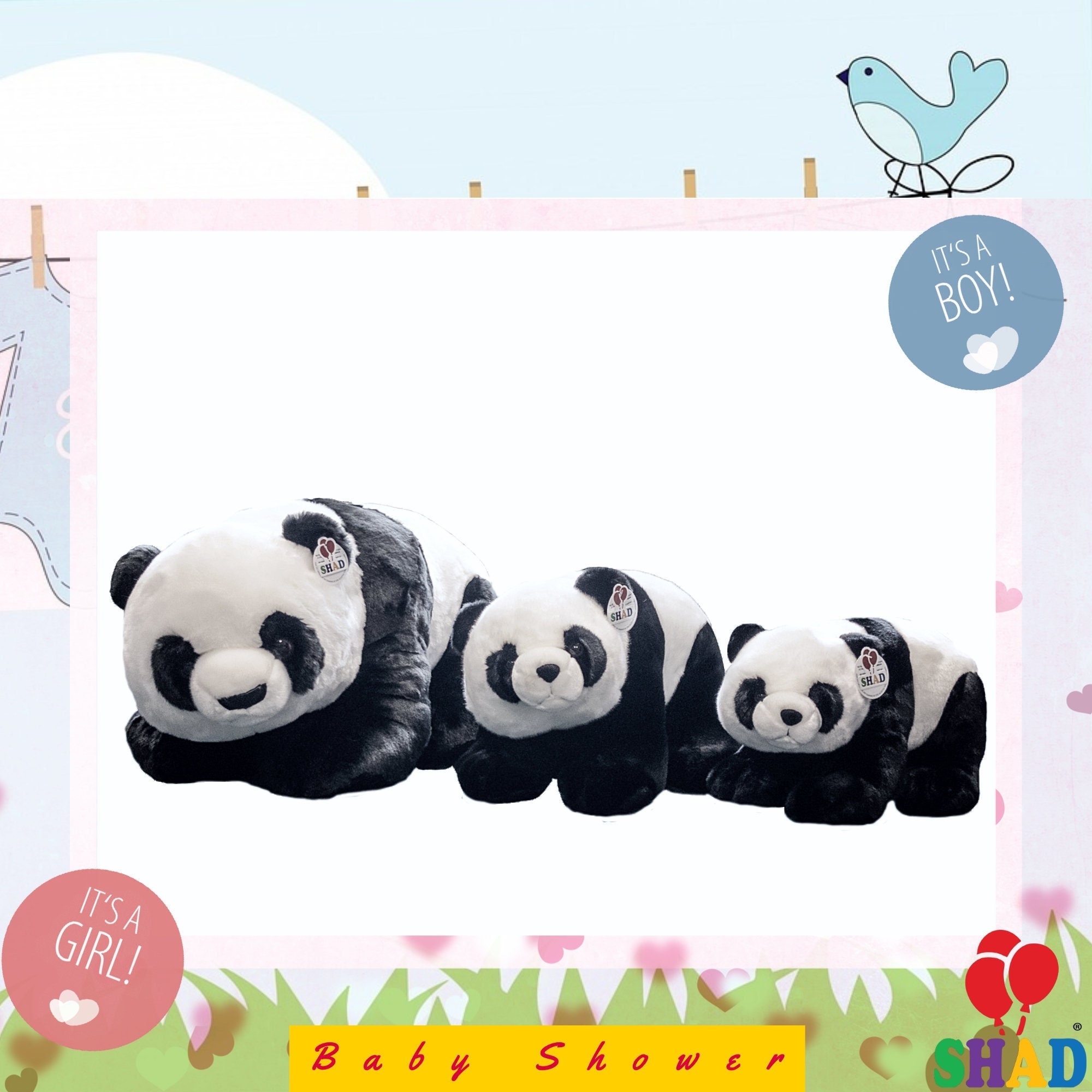 Babyparty Geschenk/Panda Bär Stofftier/süßes weiches Plüschtier für  Baby/Plüsch Panda Geschenk für Kind/Babyparty gefülltes Plüschtier/ohne  Chemikalien - .de