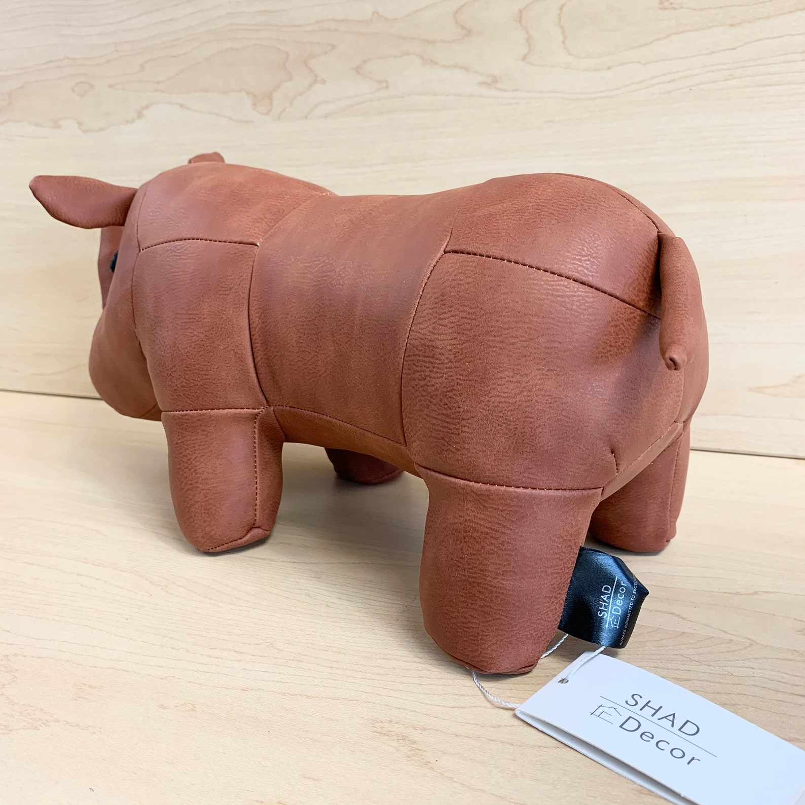 Leather Rhino Footstool Stuffed Animal Leather Rhinoceros Etsy