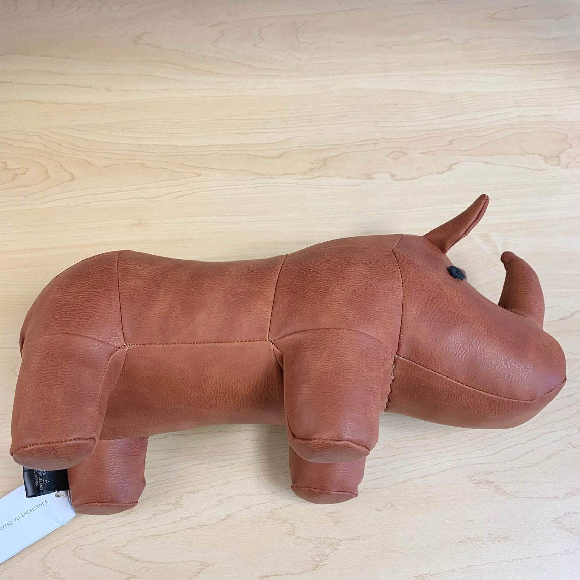 Leather Rhino Footstool Stuffed Animal Leather Rhinoceros Etsy