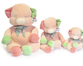 Rotund Piggy Plush Toy, Pink Pig Stuffed Toy, Pink Pig Gift Plush Toy, Piggy Soft Stuffed Toy, Cute Handmade Pig Plush Toy, Christmas Gift