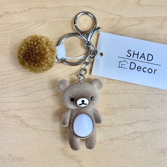Luxury Keychain with Bear Lanyard for Bag Luggage Car Keys Chain with Bear  | designer keychain | stylish leather Key chain with Bear cute