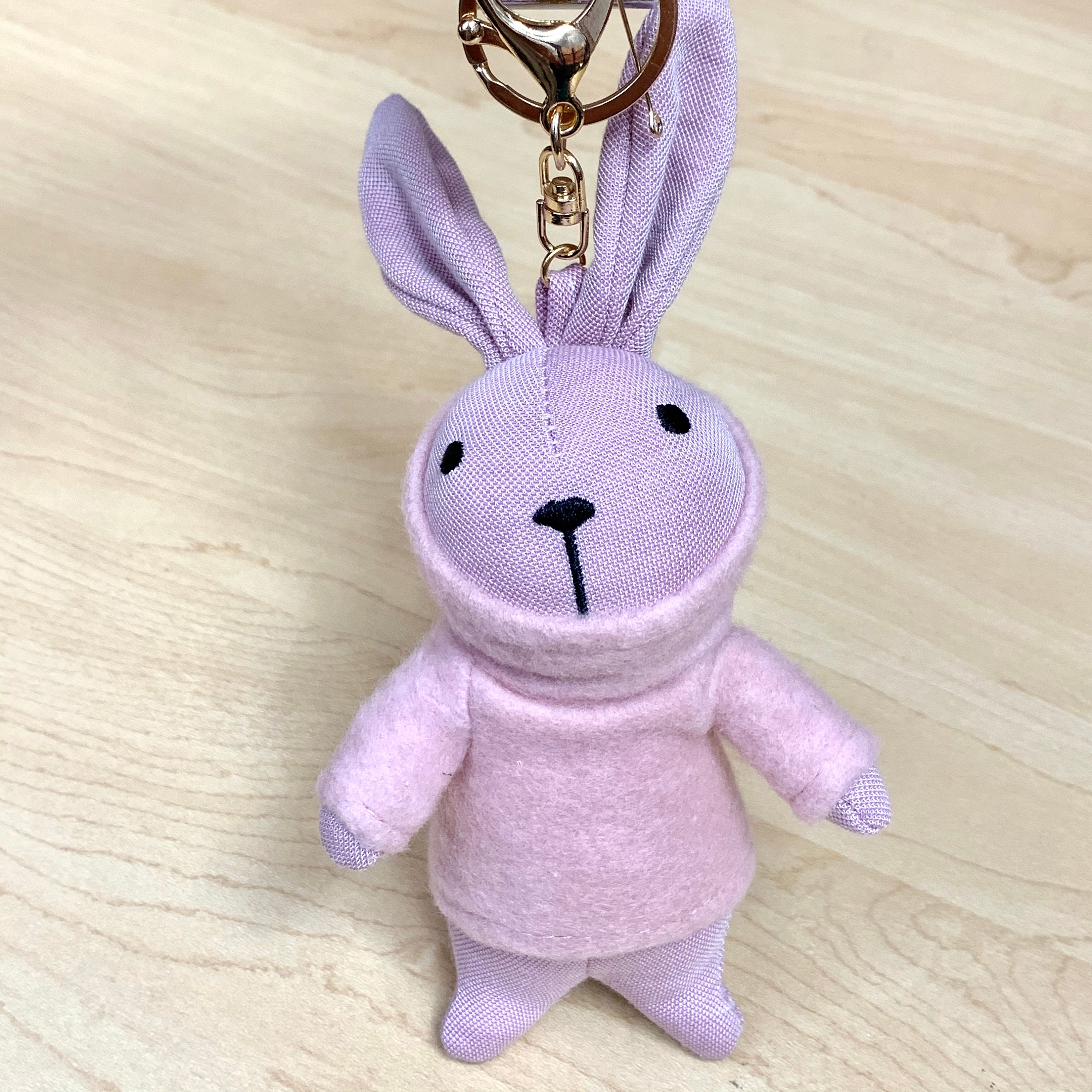 Adorable Porte-Clés Peluche Nounours Mauve