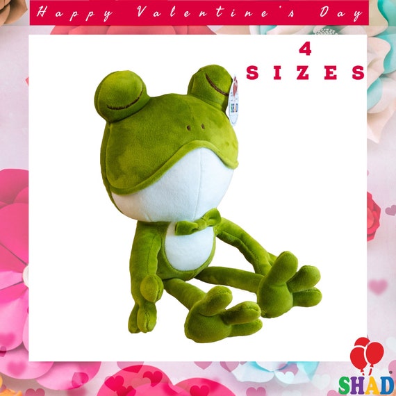 Valentine's Day Stuffed Frog, Valentine's Day Plush Animals, Stuffed Frog  for Valentines, Baby Frog Plush Toy, Soft Frog Gift, Green Frog -   Canada