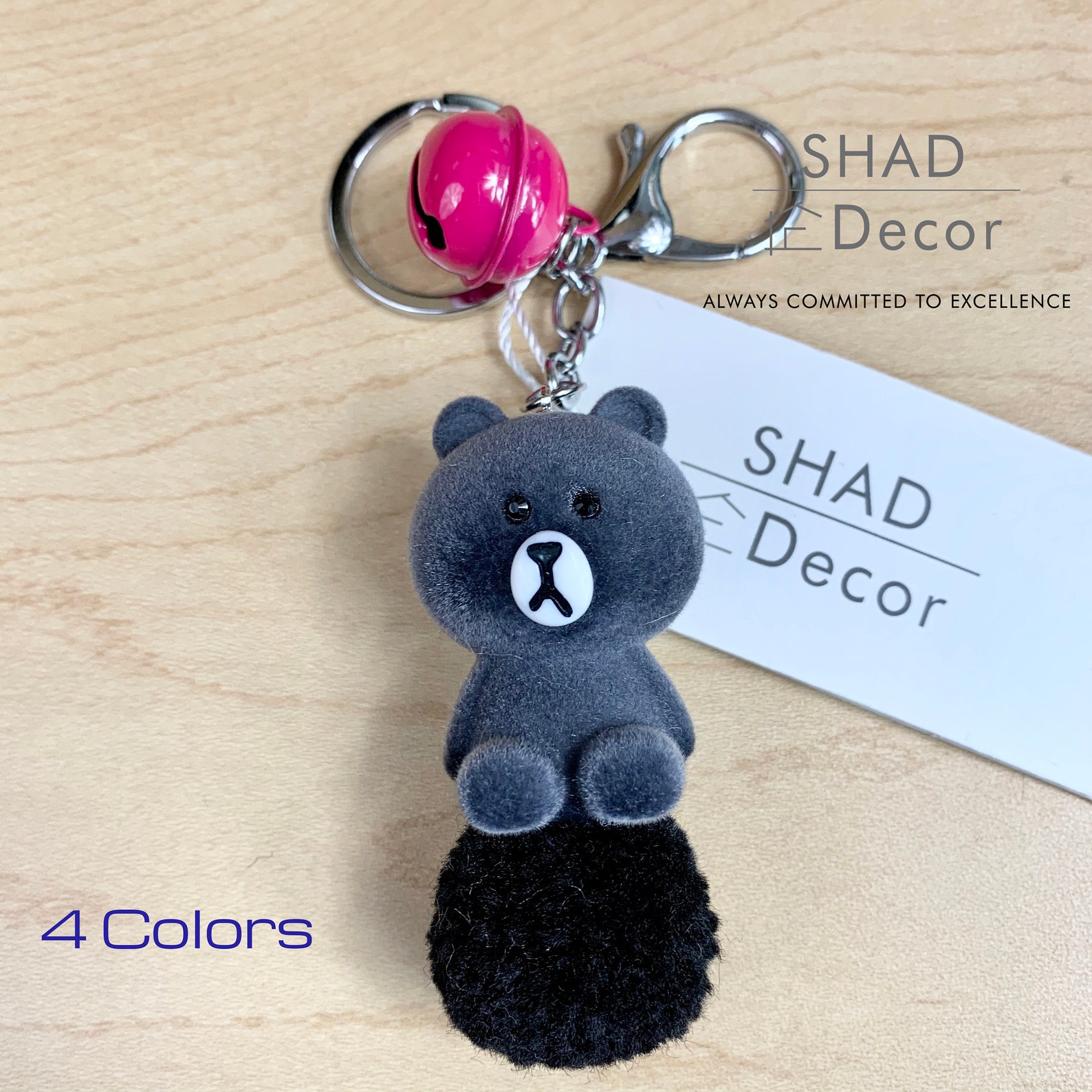 Teddy Bear Key chain/Animal Keychain/Bag Charm/4 Colors/Cute Etsy