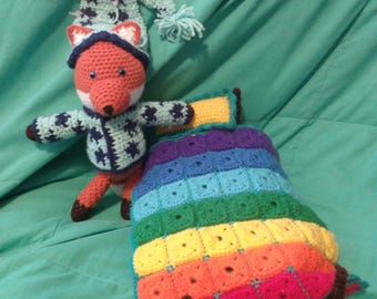 Crochet Fox Doll With Bed