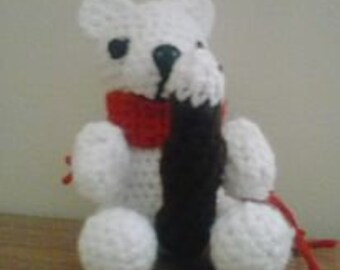 Small Crocheted Coca-Cola Polar Bear