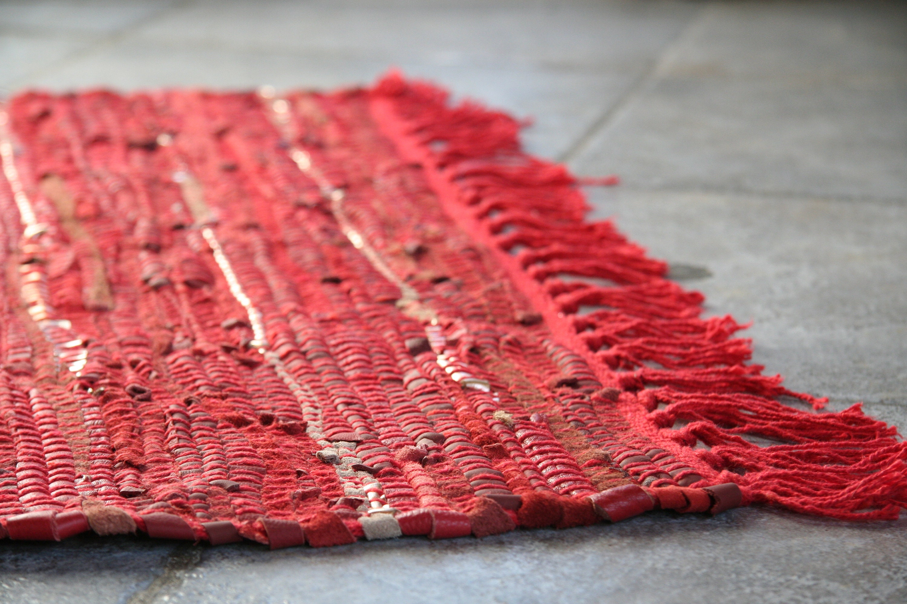 Leather CarpetHandmade Leather RugHearth Fire ResistantRed Etsy