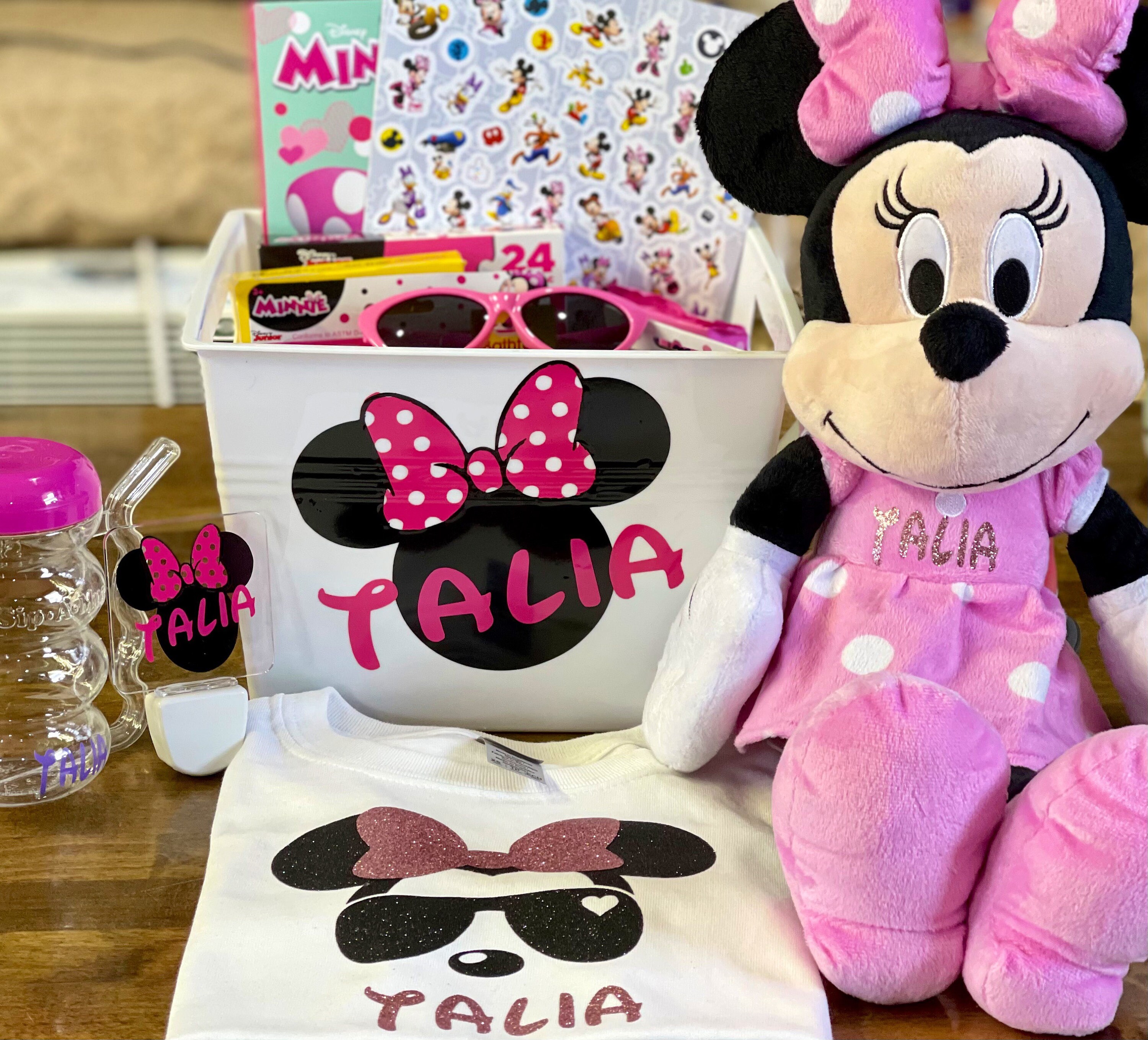 Personalized Minnie Mouse Birthday Gift Basket with Large 20 Etsy