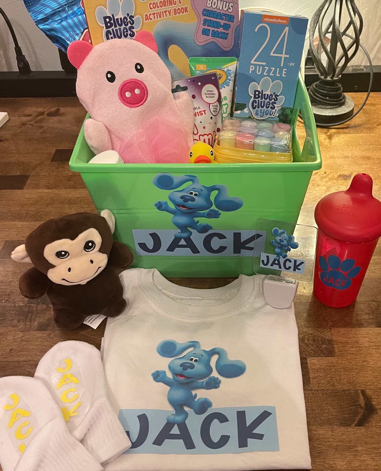 Personalized Blues Clues Filled Easter Gift Basket Etsy