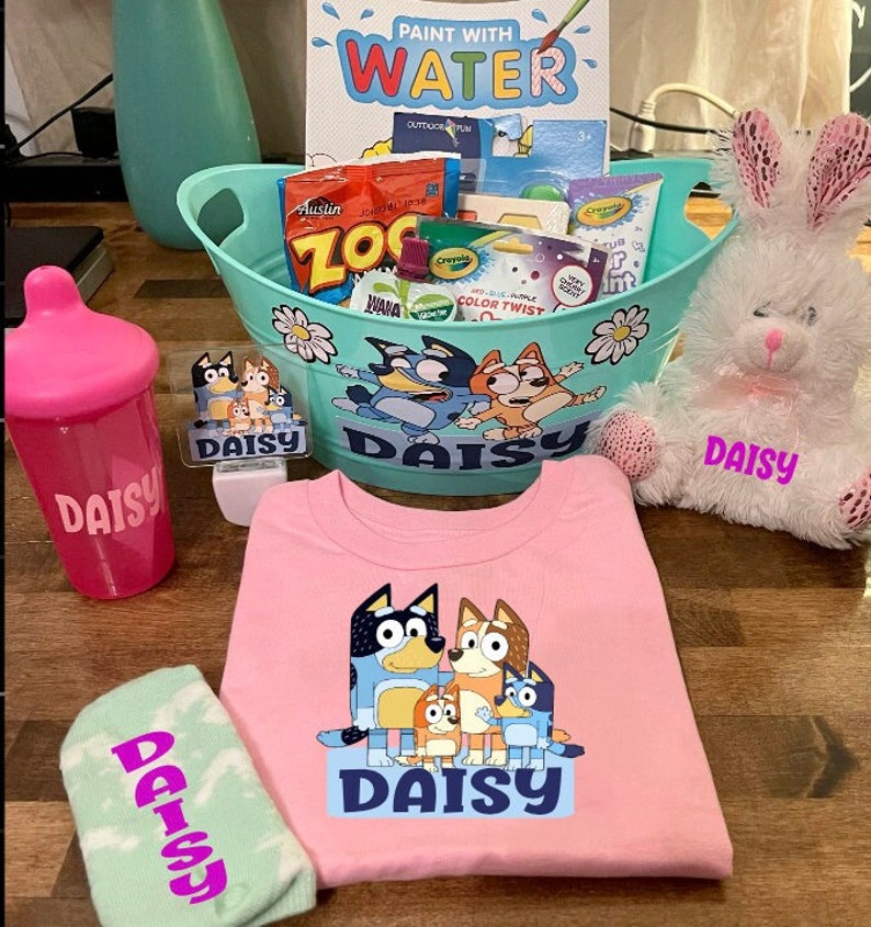 Personalized Bluey Filled Easter Gift Basket Etsy