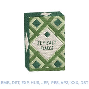 Sea Salt Flakes Embroidery Design: Trendy Embroidery  - DIGITAL FILE - 4 x SIZES