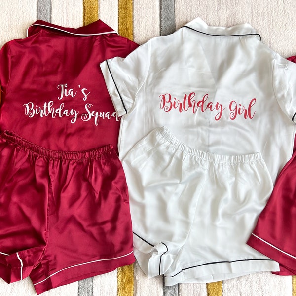 FINAL SALE: Go Fast/Personalized Pajamas Set/Bridesmaid Pajamas Short Set /Bride Squad/Bride Tribe/Bridesmaid proposal gifts/Graduation gifs