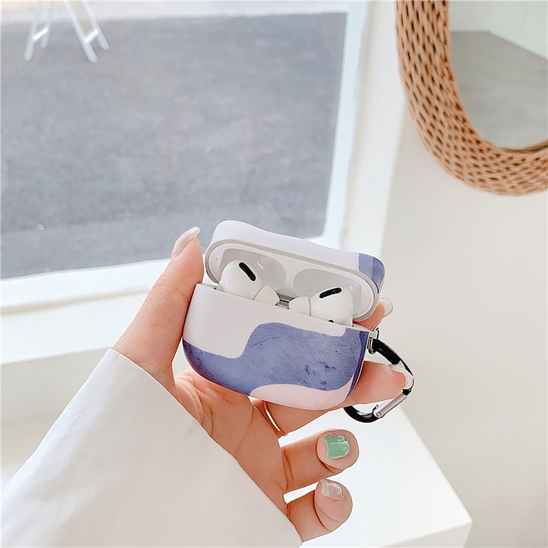 Handmade Case Nice Gift For Her Him With Keychain For AirPods 1/&2 And Airpods Pro Cute Morandi Cat Design Soft Silicone Protective Case