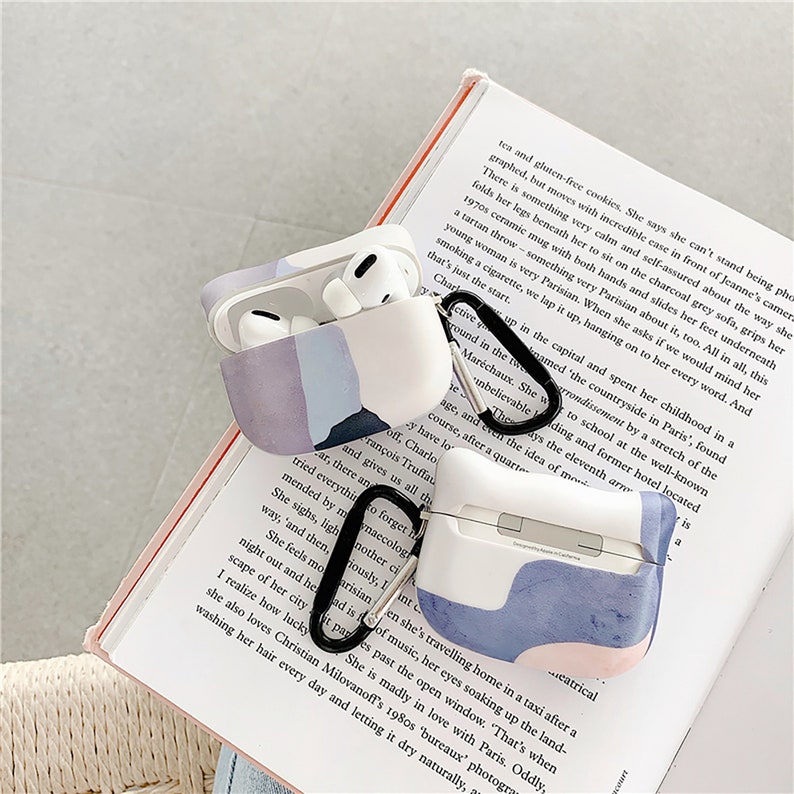 Handmade Case Nice Gift For Her Him With Keychain For AirPods 1/&2 And Airpods Pro Cute Morandi Cat Design Soft Silicone Protective Case