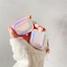 Laser Holographic Soft Silicone Protective Case, With Keychain For Airpods 1/2 And Airpods Pro Case, Airpods 3 Case Cover, Gift For Her /Him 