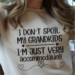 Eu não mimo meus netos, sou apenas muito complacente, design em PNG, camiseta da avó, arquivo svg da avó, silhueta, download digital do Cricut
