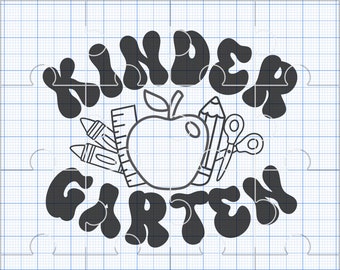 Kindergarten Retro Back to School Bundle, First Day Of School, School Png, Retro PNG, First/Second/Third Grade Design, School Bundle PNG