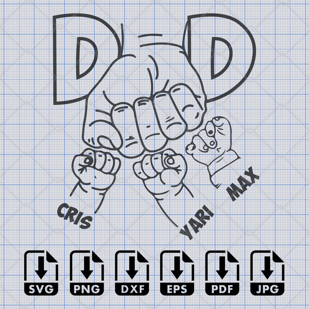 Happy Father's Day SVG Dad Fist Bump SVG Png Eps Dxf Pdf DTF Direct to