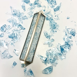 Personalized Glass Fragment Wedding Mezuzah | Unique Israeli Art | Broken Chuppah Glass Art | Unique Wedding Gift | Chuppah Glass Mezuzah