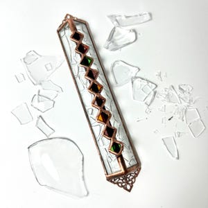 Mezuzah, broken glass wedding, 8-1.3 inch.