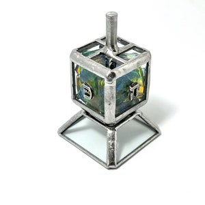 Chuppah Glass Dreidel – Broken Wedding Glass Keepsake – Hanukkah Gift – Handmade Judaica from Israel