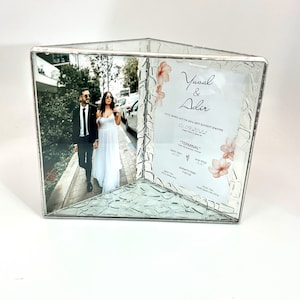 Custom Jewish Wedding Glass Photo Frame | Made from the Glass Shards from Wedding Ceremony | Jewish Wedding Gift | Sentimental Glass Gift