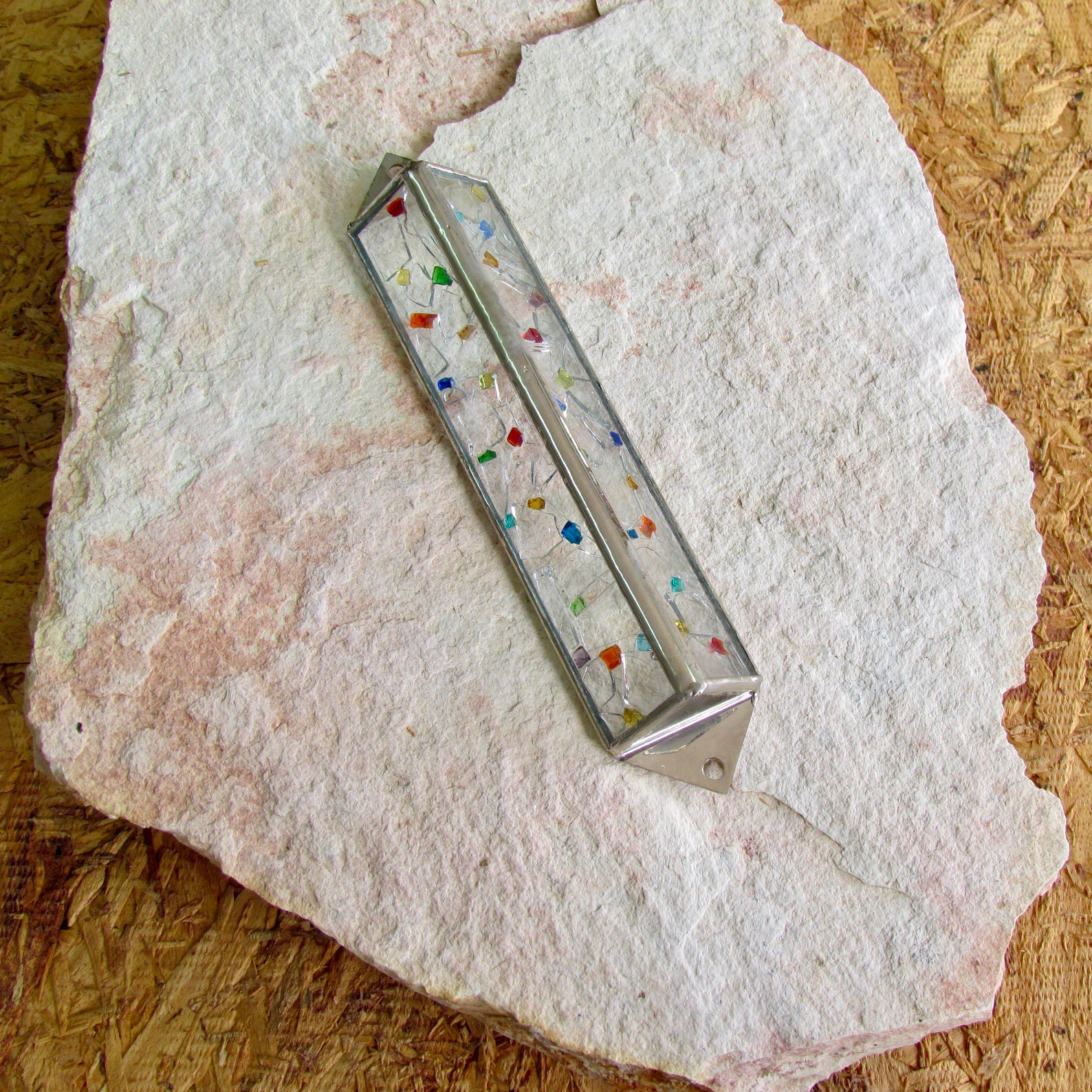 Personalized Wedding Smash Glass Fragment Mezuzah Etsy