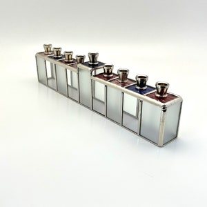 Stained Glass Menorah: Modern Hanukkah Decor, Judaica Gift
