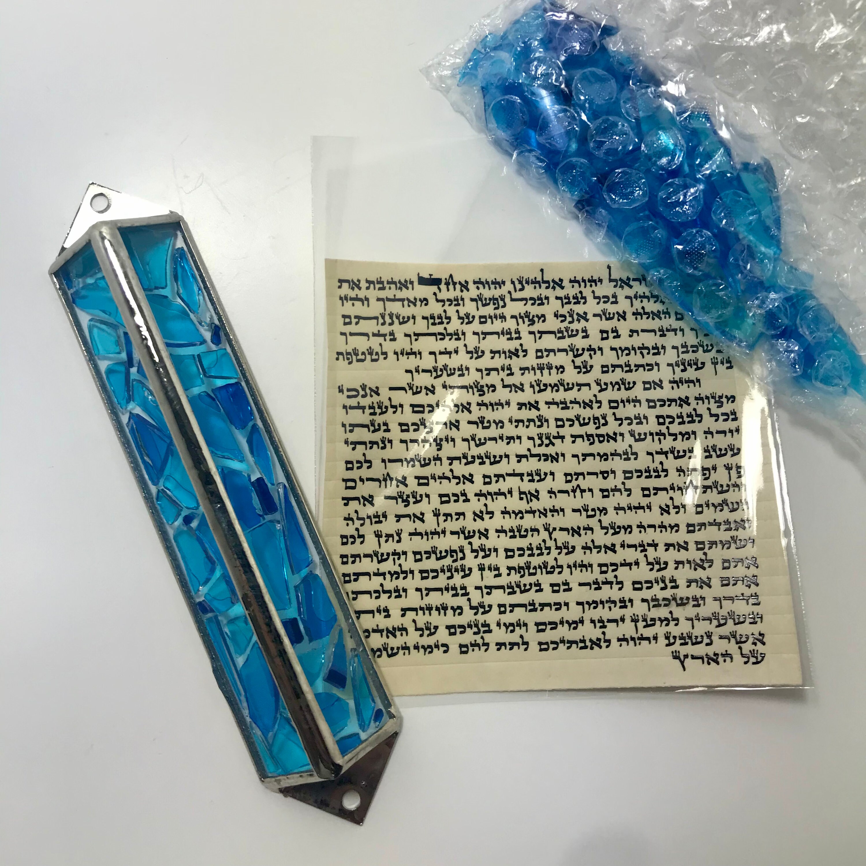 Personalized Wedding Smash Glass Fragment Mezuzah Etsy