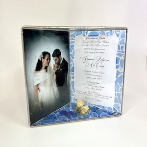 Custom Jewish Wedding Glass Photo Frame | Made from the Glass Shards from Wedding Ceremony | Jewish Wedding Gift | Sentimental Glass Gift