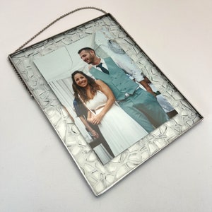 Personalized Chuppah Glass Photo Frame | Custom Wedding Keepsake | Handcrafted Judaica Gift from Israel