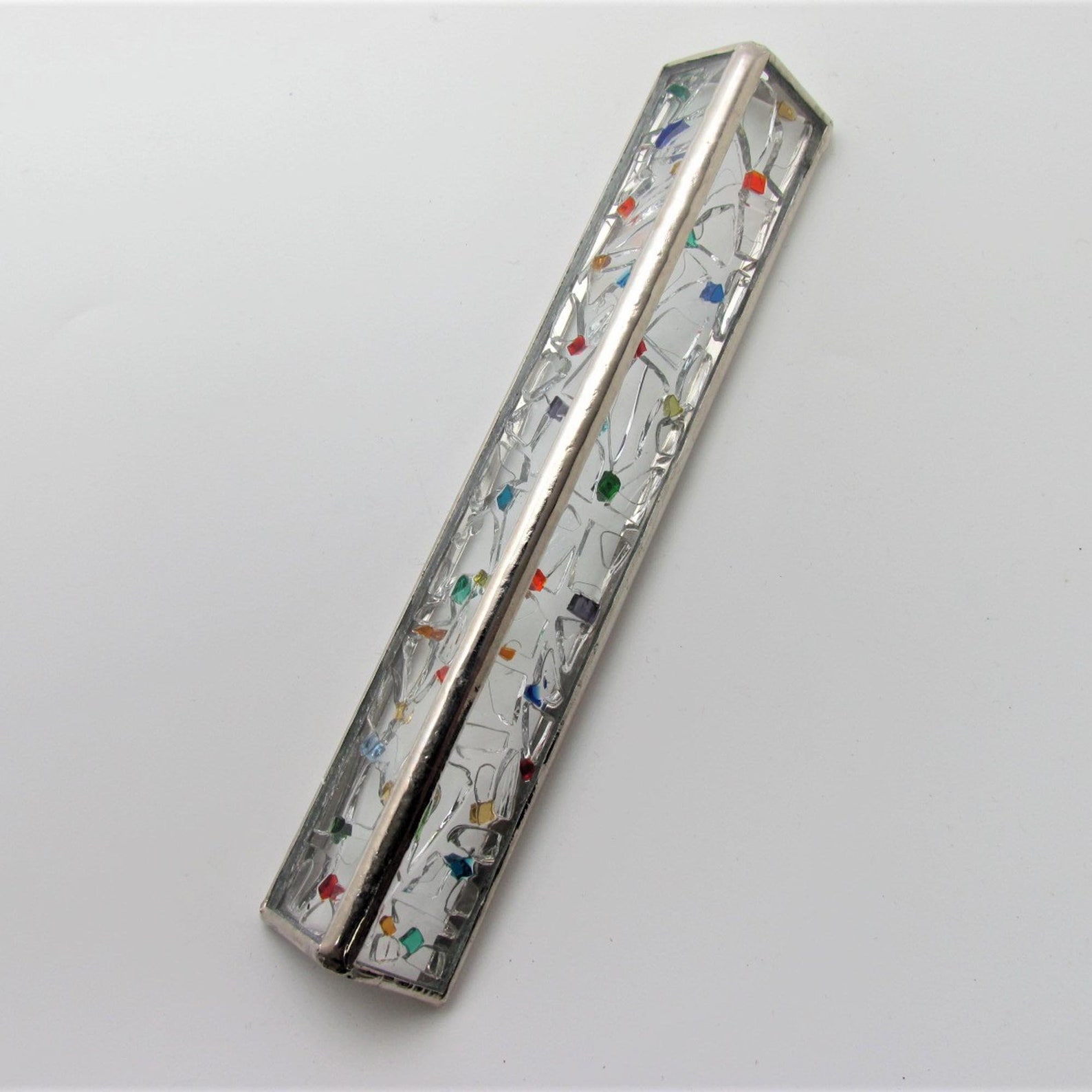 Mezuzah broken glass wedding 6.41.3 inch. Etsy