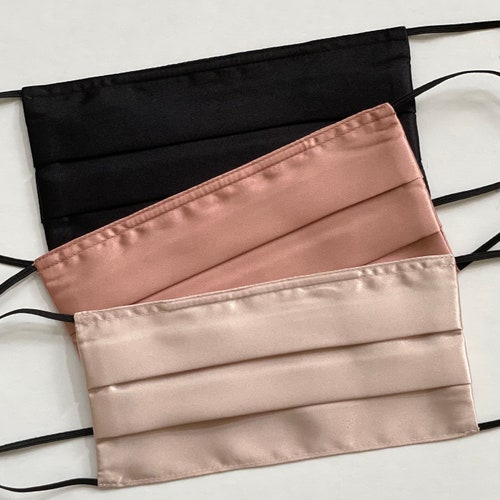 Satin Face Mask. Face Mask With Nose Wire. Dressy Face Mask. Etsy