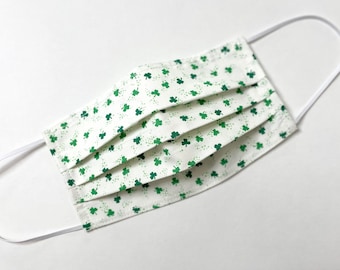 Cotton Face Mask: Adjustable Nose, Reusable, Made in USA