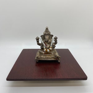 Pooja Chaurang, Pooja Chowki, Hand crafted wooden puja chaurang, Rectangular wood stained Pooja Chaurang, Square shape design for Pooja