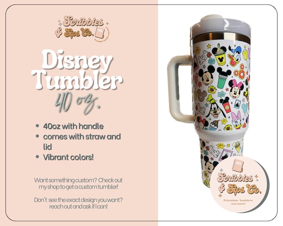 MAGICAL PARK DISNEY 40oz. Tumbler with handle Stainless Steel Traveler  Tumbler