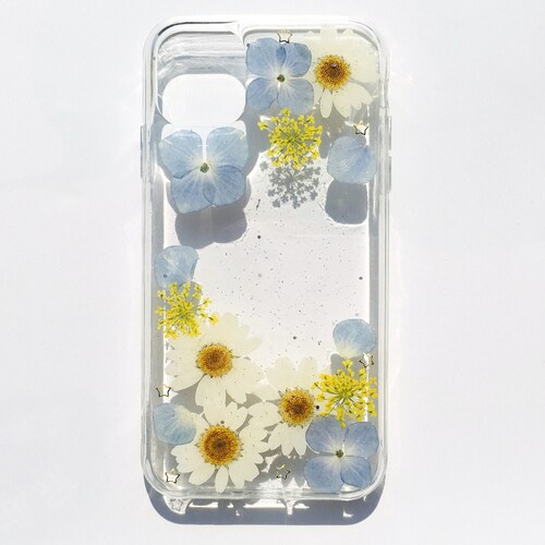 Pressed Flower Dried Flower Clear Phone Caseiphone 7 8 Plus X Etsy