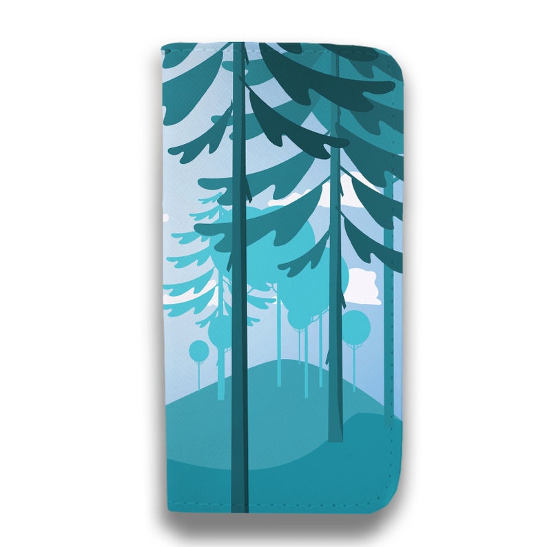 Trees RFID Phone Wallet Case iPhone X 6 7 8 5 Se Galaxy Note Art Gift 7 PLUS