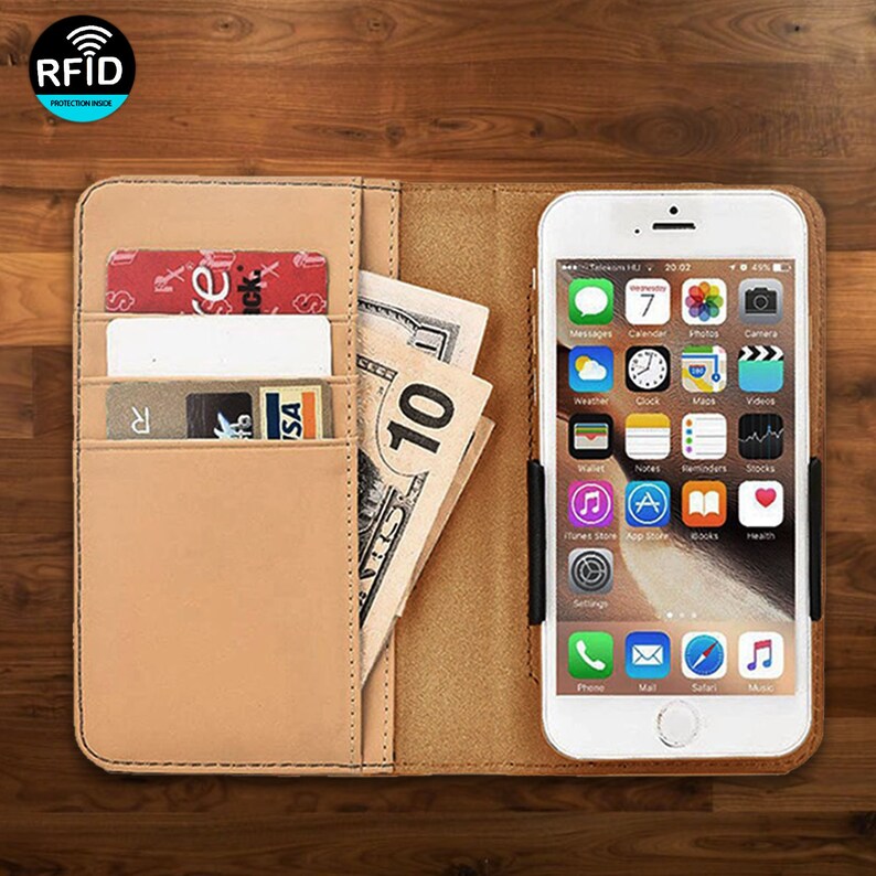 Trees RFID Phone Wallet Case iPhone X 6 7 8 5 Se Galaxy Note Art Gift 7 PLUS