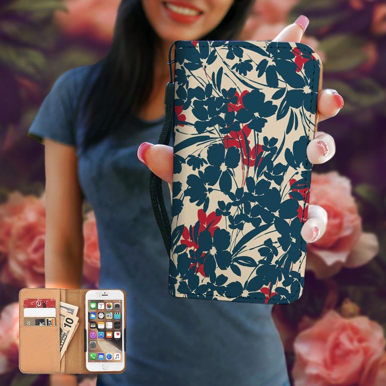 8 Flowers RFID Phone Wallet Case iPhone X 6 7 PLUS 7 5 Se Galaxy 8 Flowers RFID Phone Wallet Case iPhone X 6 7 PLUS 7 5 Se Galaxy