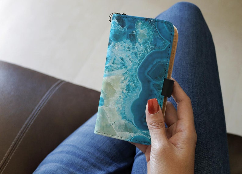 7 PLUS Marble RFID Phone Wallet Case iPhone X Se Galaxy Note Art Gift 7 6 5 8