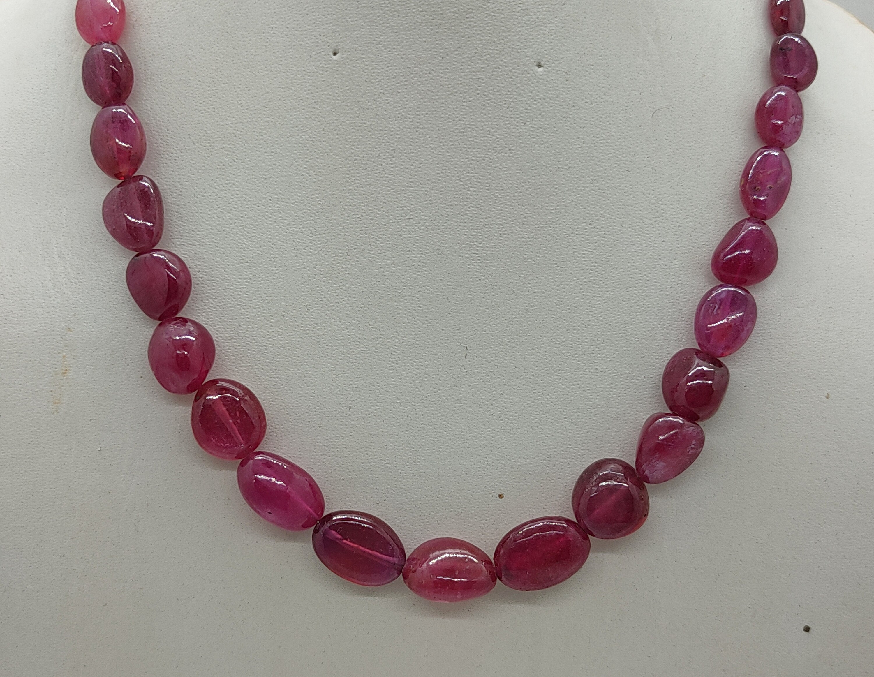 Natural Ruby Necklace Ruby Beads Necklace Ruby Tumble Etsy